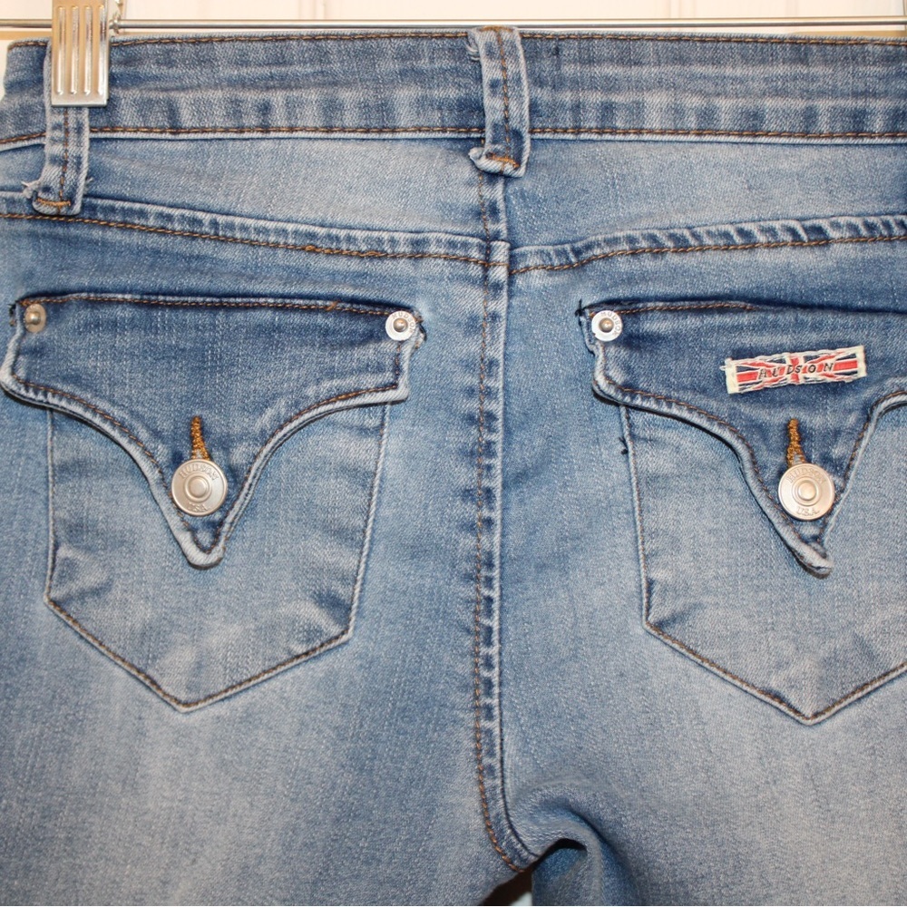HUDSON Girls 14 Skinny Leg Cuff Ankle Length Jeans Light Blue - Picture 4 of 9